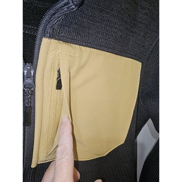 Ascend Women's Dark Gray & Tan, Full Zip Fleece, Jacket, Light Weight, Size M - Picture 4 of 8